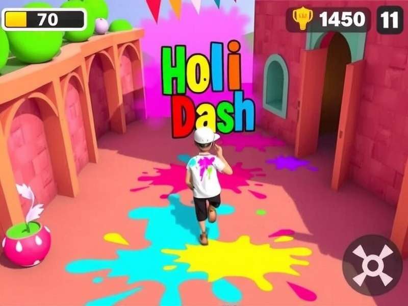 Colorful Holi Dash Gameplay Colorful Holi Dash Gameplay